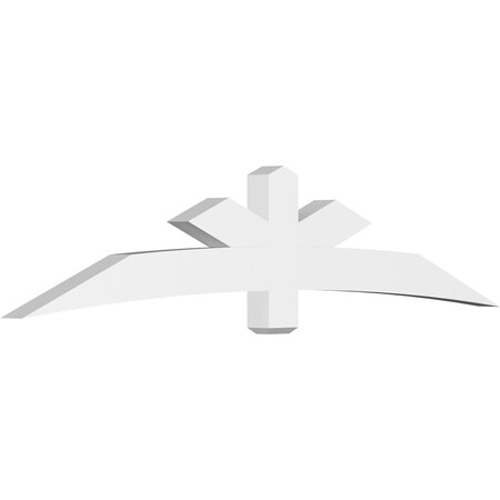 Ekena Millwork Alberta Architectural Grade PVC Gable Bracket, 96"W x 20"H x 4"D x 6"F, 5/12 Pitch GBP096X20X0406ALB00